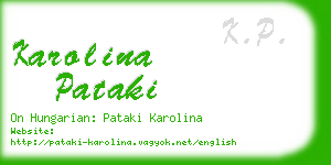 karolina pataki business card